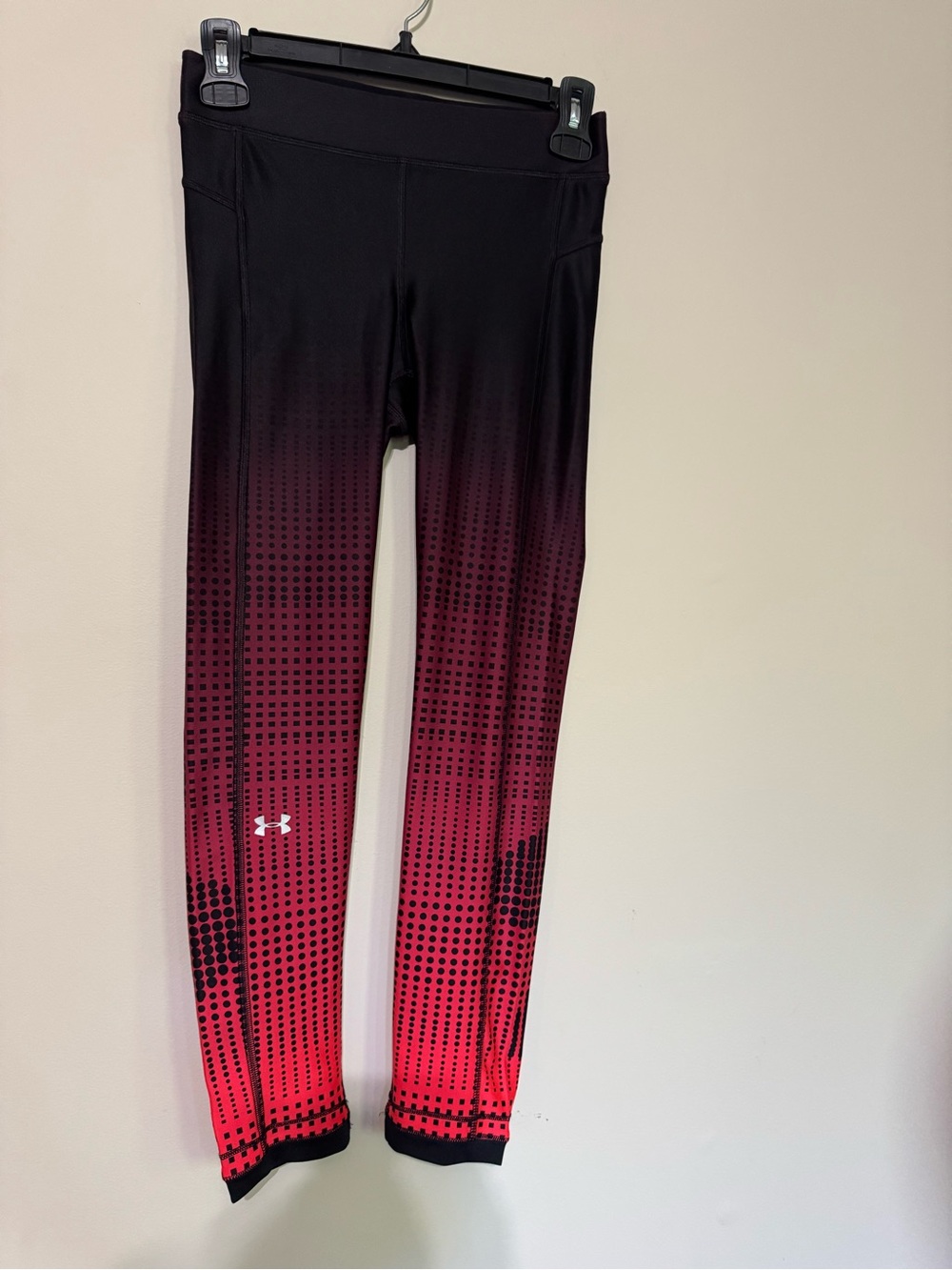 Under Armour Black to Red Ombre Girls' Performance Leggings